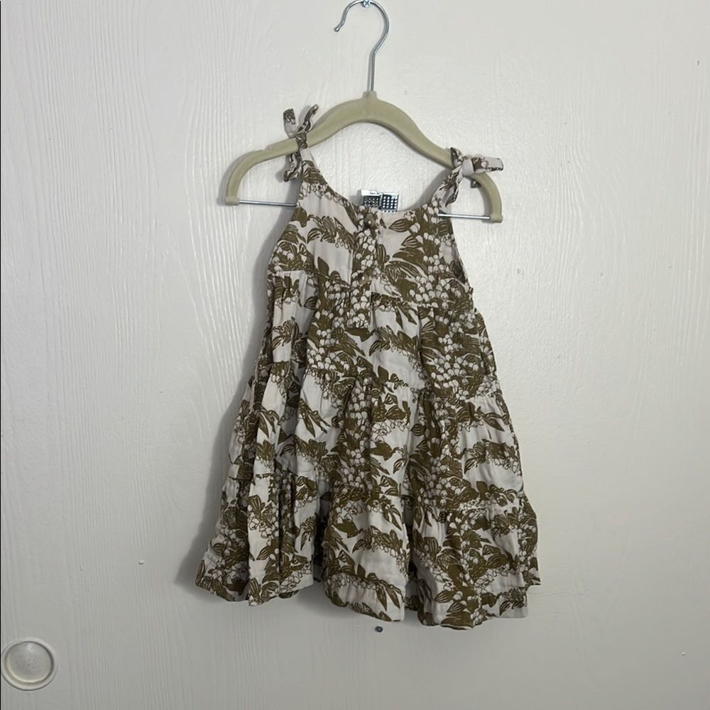 Olive Floral Dress